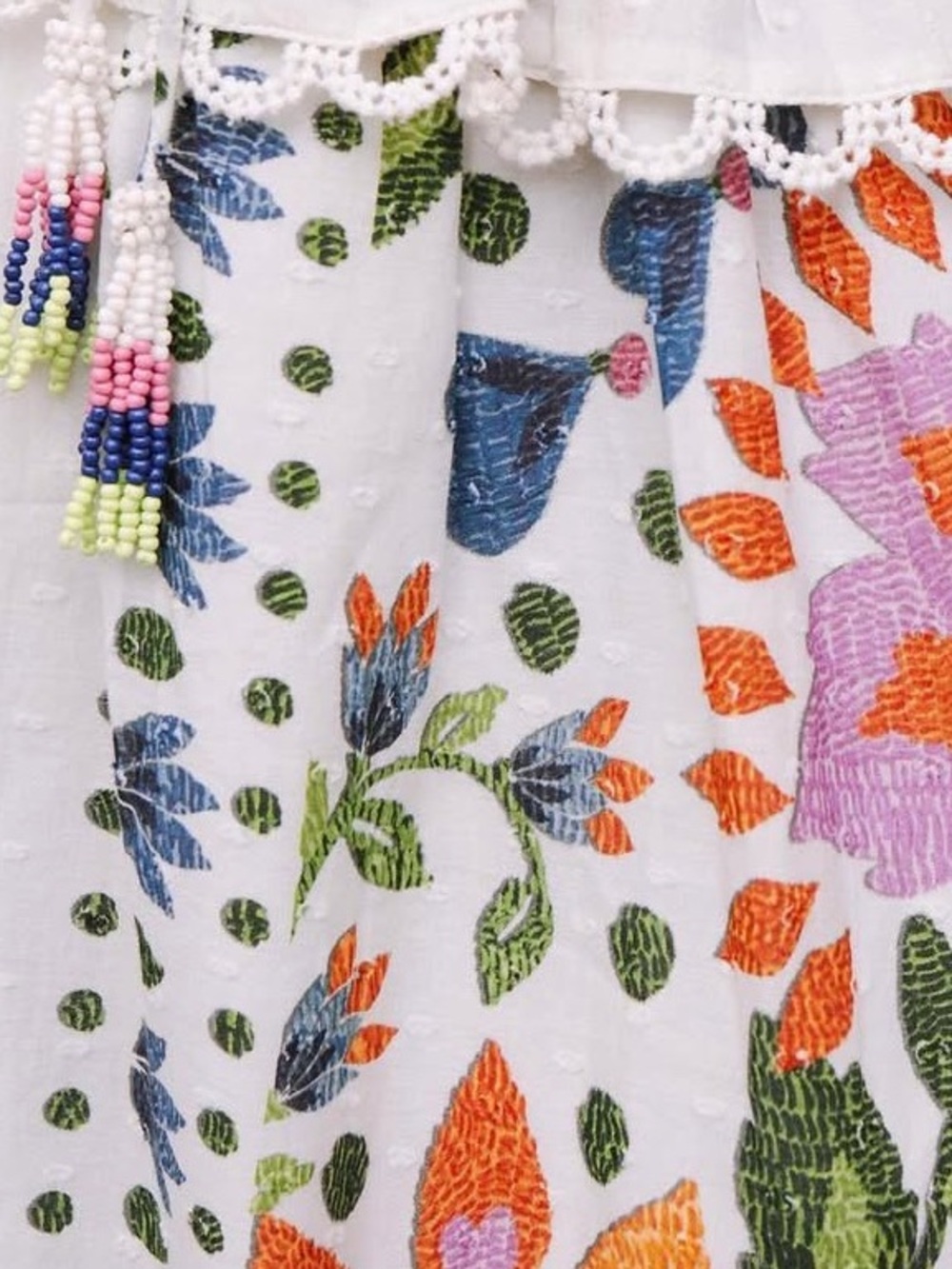 FARM Rio White Maxi Dress with Multicolor Floral Embroidery - Picture 9 of 10